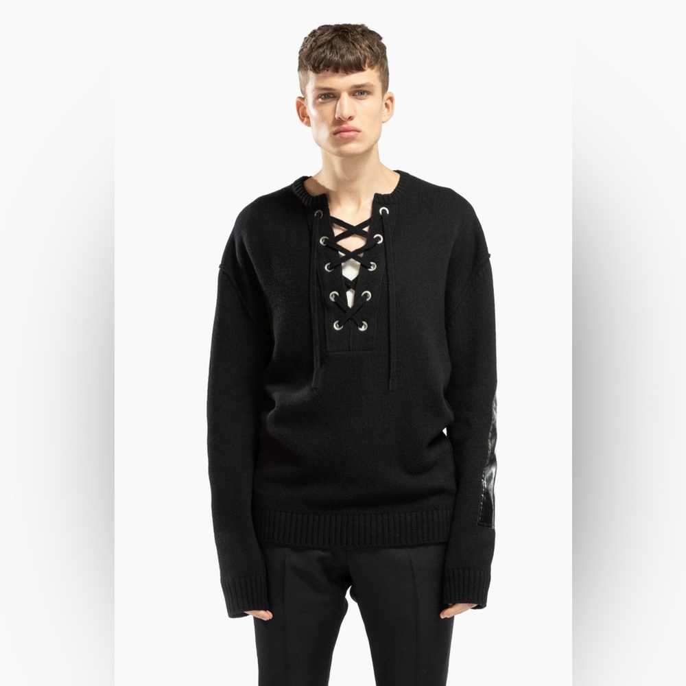 N°21 Black Lace Up Sweater